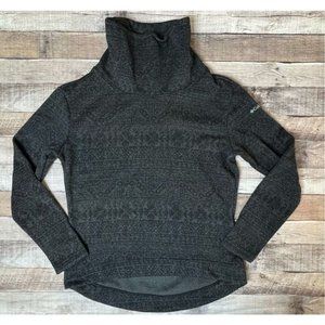 Columbia 1739641 Sweater Season Printed Long Sleeve Charcoal Pullover sz MEDIUM